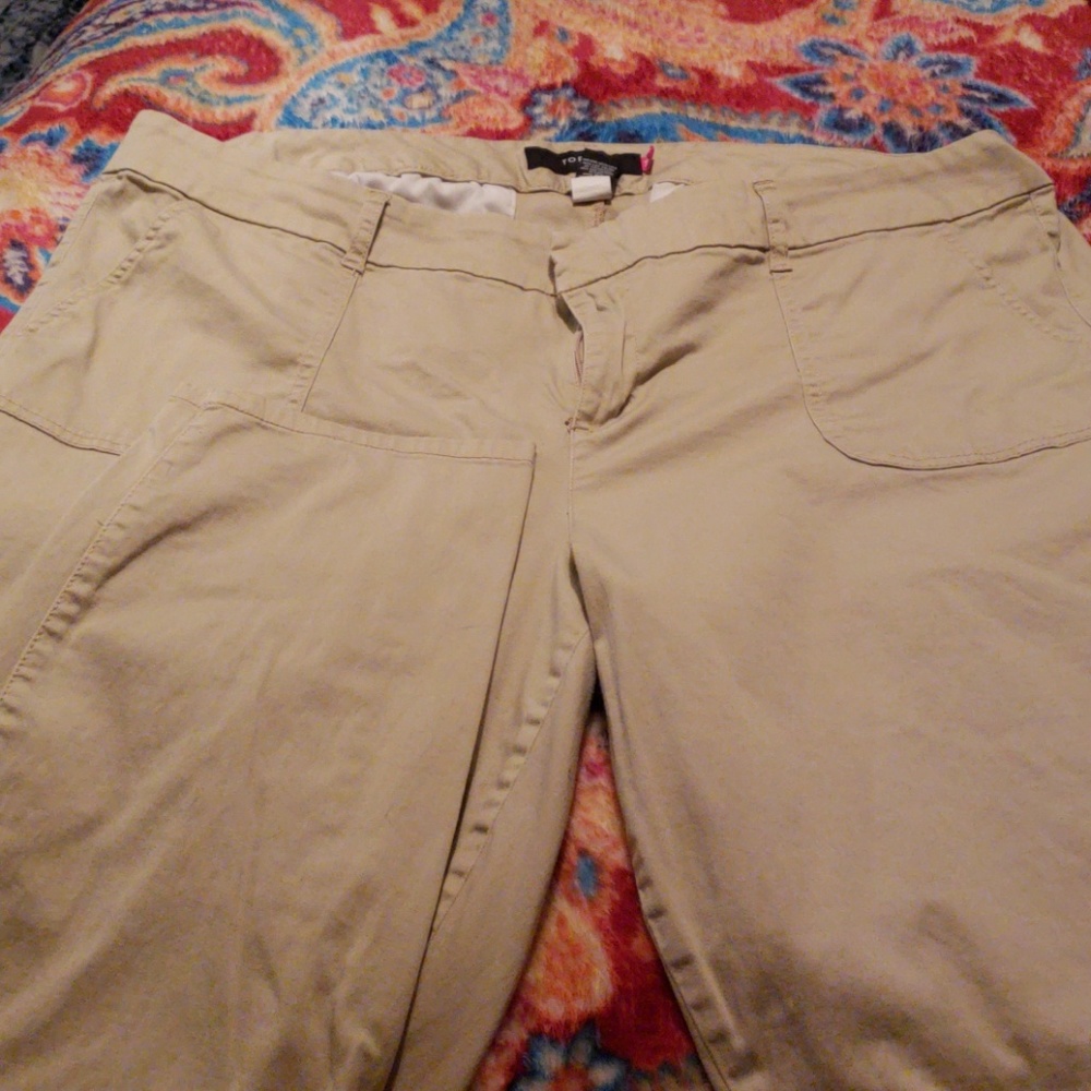 Torrid straight leg khaki pants